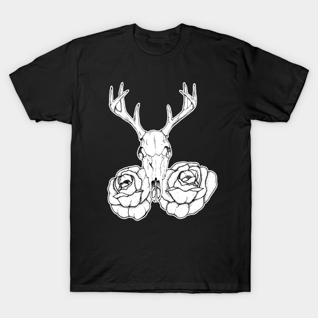 THE REDDEER WITH ROSES T-Shirt by Artttiz